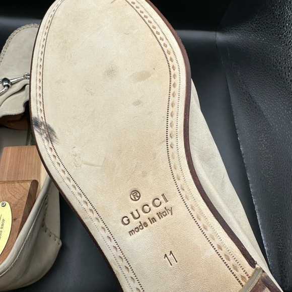 Gucci Men's Beige Loafers with Silver Bit G11/US12 - Picture 6 of 7